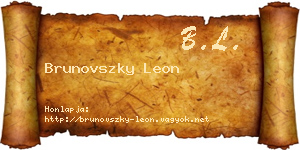 Brunovszky Leon névjegykártya
